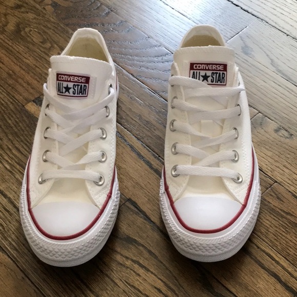 white low top converse size 4